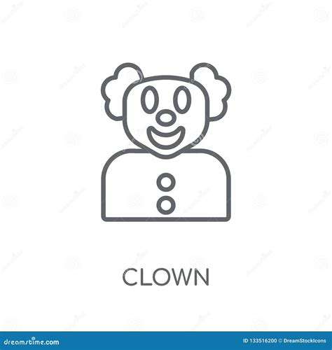 Clown Linear Icon Modern Outline Clown Logo Concept On White Ba Stock Vector Illustration Of