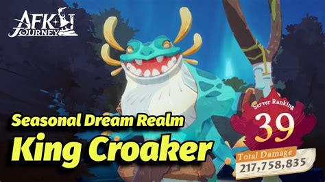 Seasonal Dream Realm Boss King Croaker AFK Journey YouTube