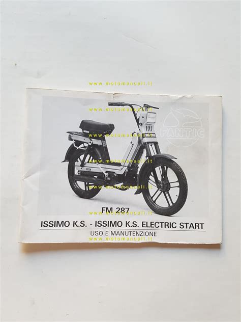 Fantic Motor 50 Issimo KS KS ES FM 287 1984 Manuale Uso Originale Owner