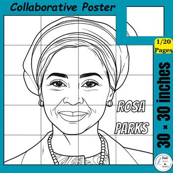 Black History Month Rosa Parks Collaboration Poster Bulletin Board