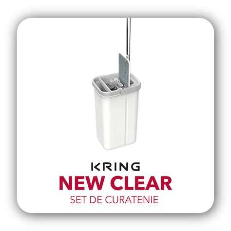 Set De Curatenie Kring New Clear 5 7L Galeata Doua Compartimente