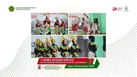 LOMBA SENAM KREASI DI KEMENAG JOMBANG DALAM RANGKA HAB KE 78