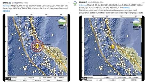 Gempa M 5 5 Guncang Banda Aceh Malam Ini BMKG Tidak Berpotensi