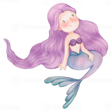 Clipart De Sereia Fofa Em Aquarela Png Png Images And Photos