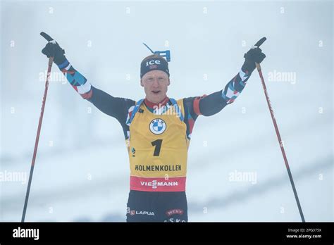 Oslo 20230319.Johannes Thingnes Boe won the men's joint start in ...