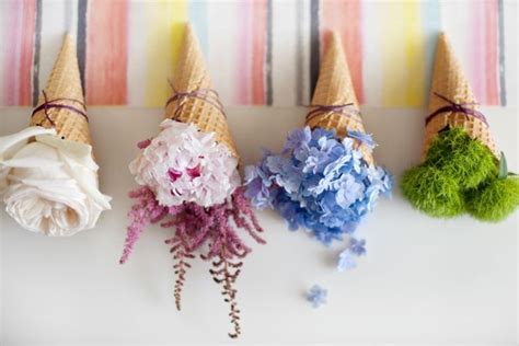 Swooned Diy Ice Cream Cone Bouquets For Summer Flower Girls Flower