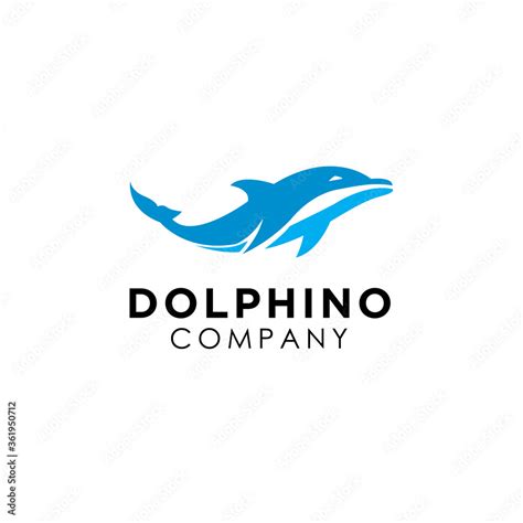 dolphin logo design vector illustration Stock Vector | Adobe Stock