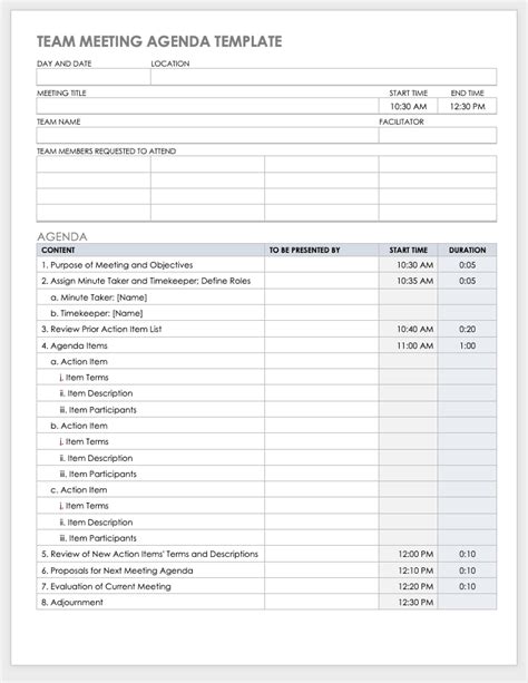 10 Free Meeting Agenda Templates For Microsoft Word Smartsheet