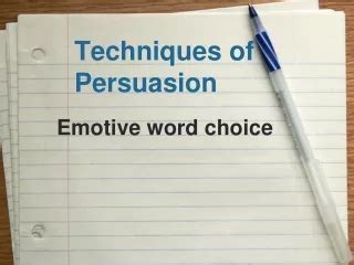 PPT - Persuasion Techniques PowerPoint Presentation, free download - ID ...