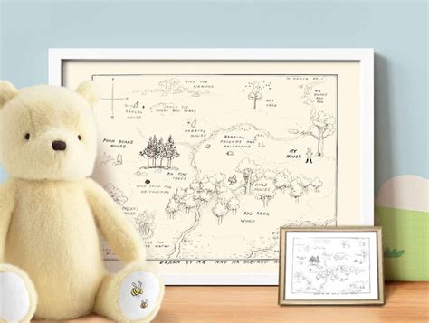 Winnie The Pooh Map Acre Wood Printable Map Classic Etsy