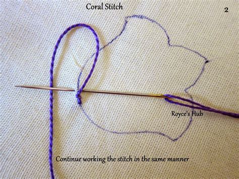 Royce S Hub Embroidery Stitches Coral Stitch