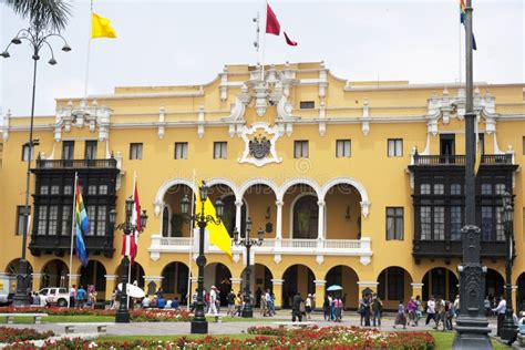 LIMA PERU The Municipal Palace Of Lima Is Located In The Historic