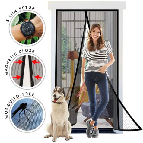 Mosquito Door Mesh Netting Bugs Pet Patio Hands Free Magnetic Magic