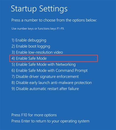 Image Windows 10 Startup Settings Start Up Forgot My Password Passwords