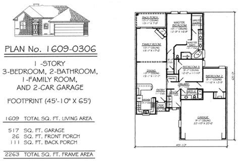 Two Bedroom House Plans with Two Car Garage | Acha Homes