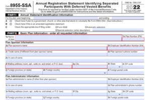 Form Ssa Annual Registration Statement Identifying Separated