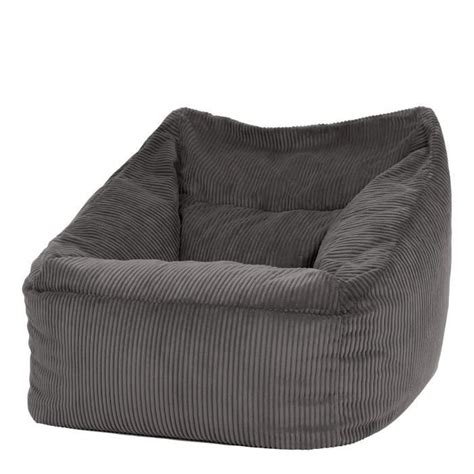 Pouf Fauteuil En Velours C Tel Morgan Icon Xxl Gris Anthracite