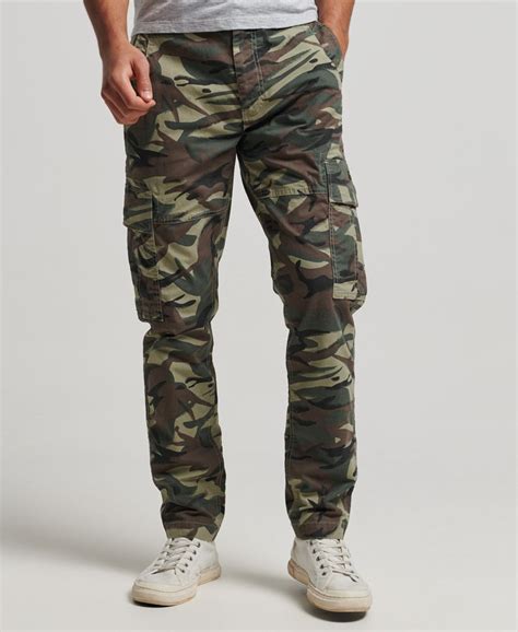 Homme Pantalon Cargo Core En Coton Bio Camouflage Nathan Superdry Fr