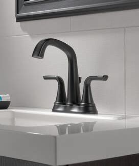 Lavatory Faucet Two Handle Three Hole With Pop Up MATTE BLACK