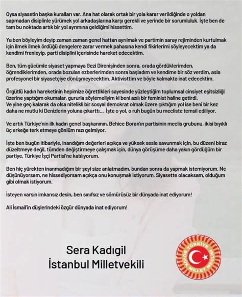 CHP Milletvekili Sera Kadıgil Partisinden İstifa Etti Haberler