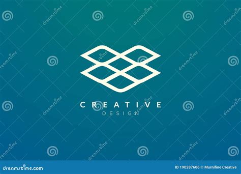 Unique Rhombus Line Design Modern Minimalist And Elegant Vector Illustration Stock Vector