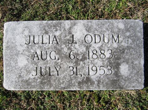 Julia Ann Jennings Odum 1883 1953 Find A Grave Memorial