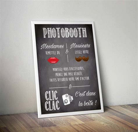 Affiche Pancarte Photobooth X Cm Photocall Event Photobooth