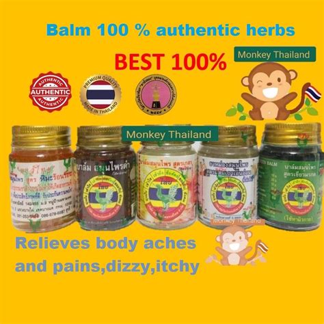 🐵[🔥new Stock🔥] Hong Thai 5 Formulas 100 Authentic Herb Balm Massage Relief Pain And Relaxing