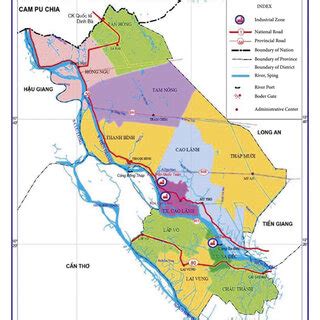 Map of Đồng Tháp province. Đồng Tháp is one of 12 provinces in the ...