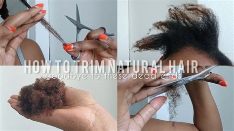 HOW TO TRIM NATURAL HAIR Goodbye To These Dead Ends Detailed