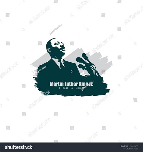 Vector Illustration Martin Luther King Jr Stock Vector (Royalty Free ...