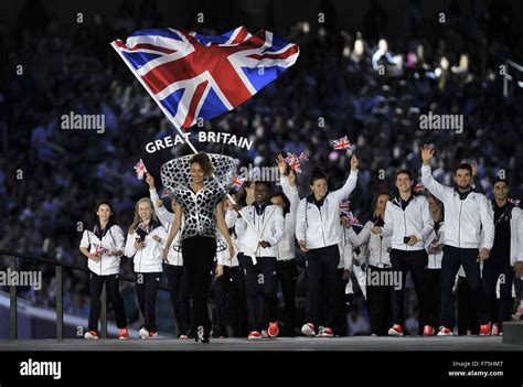 Great Britain Gbr In The Athletes Parade Opening Ceremony Olympic