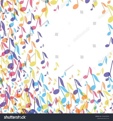 Colorful Music Notes Border Frame Multicolor Stock Vector (Royalty Free ...