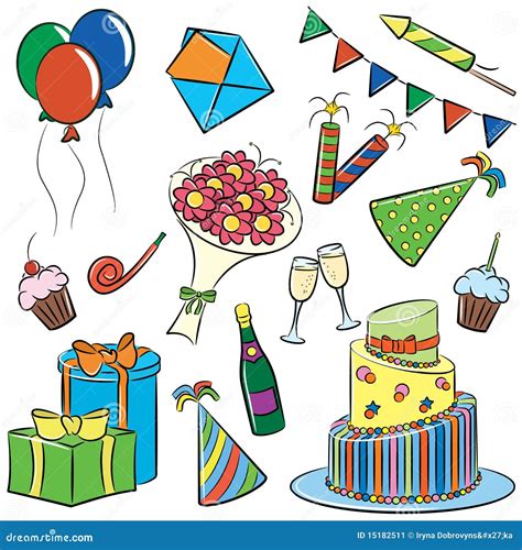 Birthday And Party Doodle Stock Vector Illustration Of Doodle 15182511