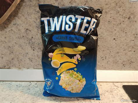 Чипсы картофельные TWISTER со вкусом салата оливье - «По-новогоднему ...