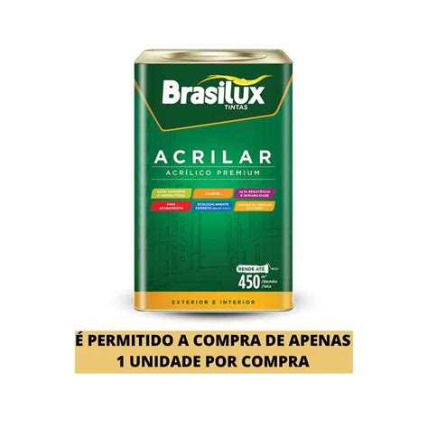 BRASILUX ACRILAR ACRIL PREMIUM BASE A PREMIUM FOSCO LAVAVEL 16 2