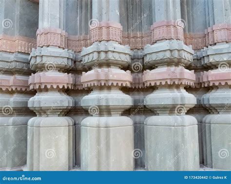 Stone Pillars Of Ancient Indian Temple Stock Photo Image Of Historic