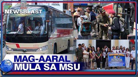 Ilang Mag Aaral Mula Sa Mindanao State University MSU Dumating Na Sa