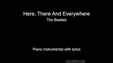 Here There And Everywhere The Beatles Piano KARAOKE YouTube