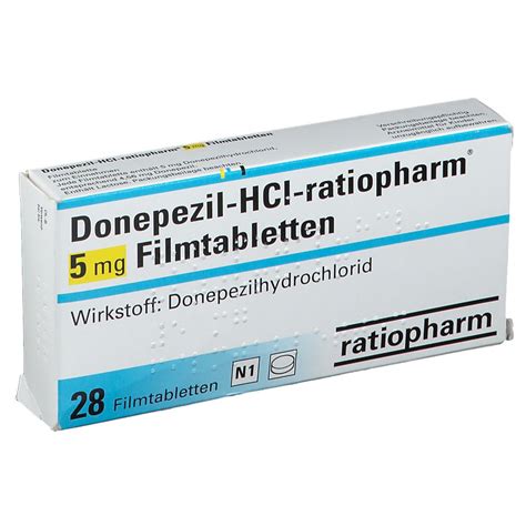 Donepezil HCl Ratiopharm 5 Mg 28 St Mit Dem E Rezept Kaufen Shop