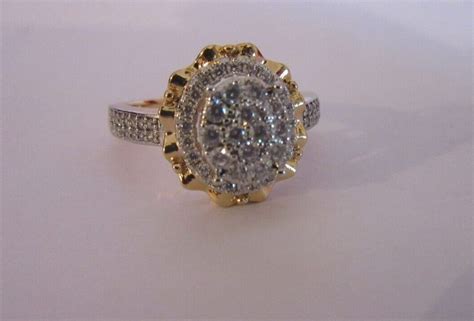 Magnifique Bague Style Art D Co Avec Pierres Cubic Zirconium Plaquage