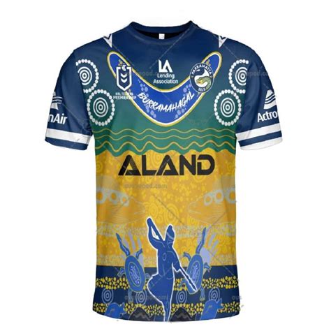 NRL Parramatta Eels Custom Name Number 2023 Indigenous Jersey T Shirt