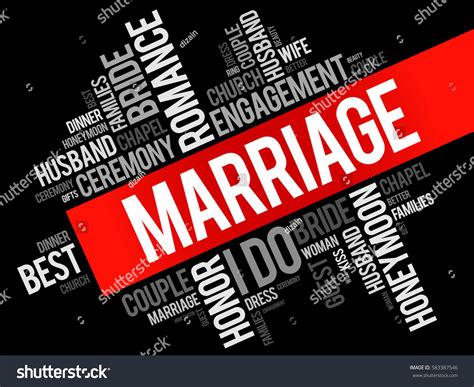 Marriage Word Cloud Collage Concept Background Stock Vector Royalty