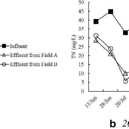 The TN Concentration In The Influent And Effluent From The Experimental