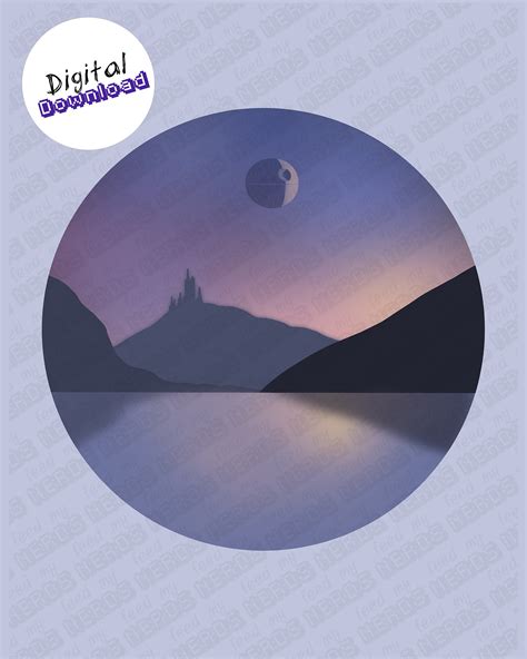 Alderaan Landscape Poster Digital Download Death Star Star Wars Geek Minimalist Wall Art - Etsy