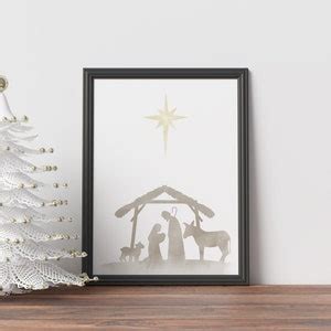 Nativity Scene Art, Christmas Jesus Digital Download, Christmas ...