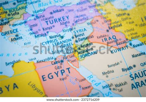 Map Israel Capital Jerusalem That Shows Stock Photo 2372716209 ...