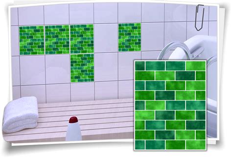 Fliesenaufkleber Mosaik Grün Medianlux Shop