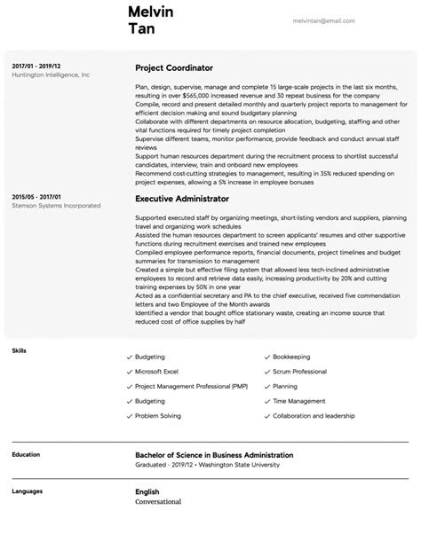 Project Coordinator Job Description Template - Dremelmicro