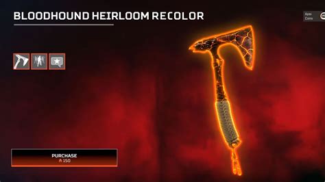 Bloodhounds Molten Heirloom Recolor Apex Legends Season Youtube